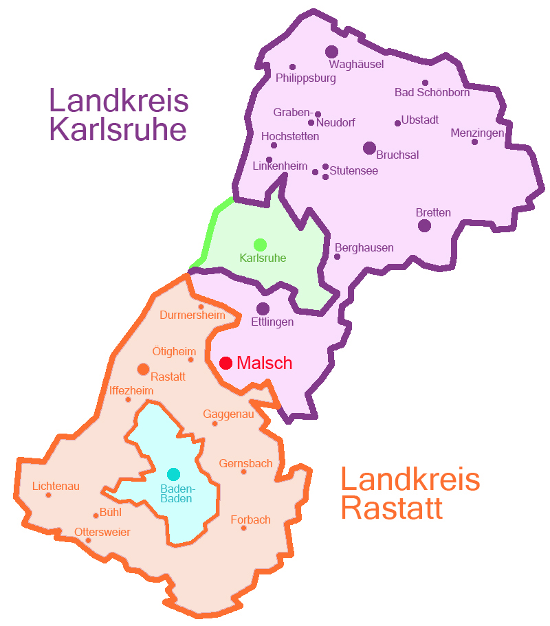 Einzugsgebiet Karlsruhe/Rastatt